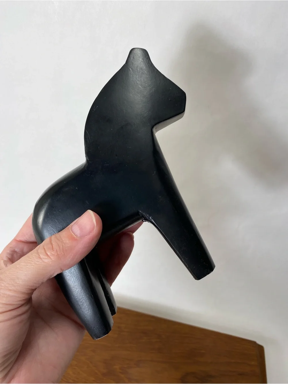IKEA FINANSIELL Matte Black Dala Horse Minimal Decorative Sculpture